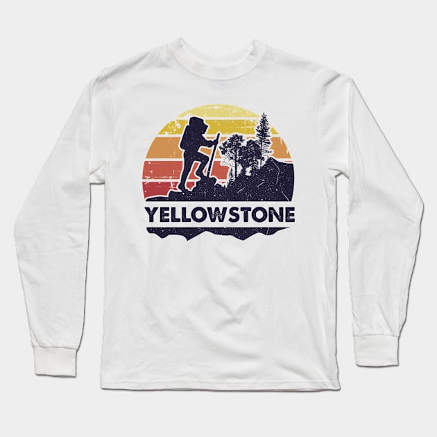 Yellowstone hiker gift Long Sleeve T-Shirt by SerenityByAlex